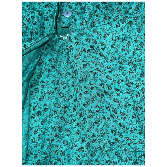 Fabrizio 90s Green Floral Peplum Pencil Dress Size 10 Vintage Occasion wear - Picture 8 of 10